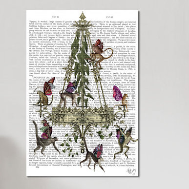 « singe lustre i », impression sur toile, H 18 po x l 12 po x P 1,5 po, Toile tendue, Pas de tapis