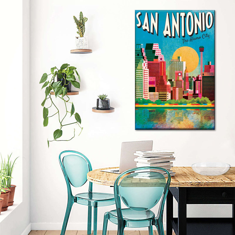 San Antonio, ville d'Alamo, H 48 po x l 32 po x P 1,25 po