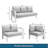4-Piece Sectional Patio Conversation Set