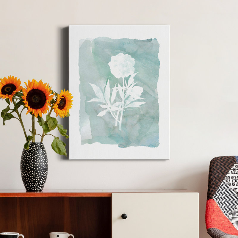 «Silhouette Botanical I» par Carol Robinson, reproduction d'art sur toile tendue, H 40 po x l 30 po x P 1 po