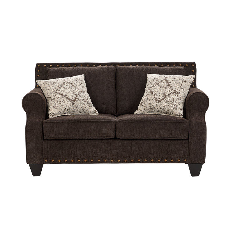 Causeuse rembourrée Hughes Furniture 24825, Largo Carob, Caroube Largo