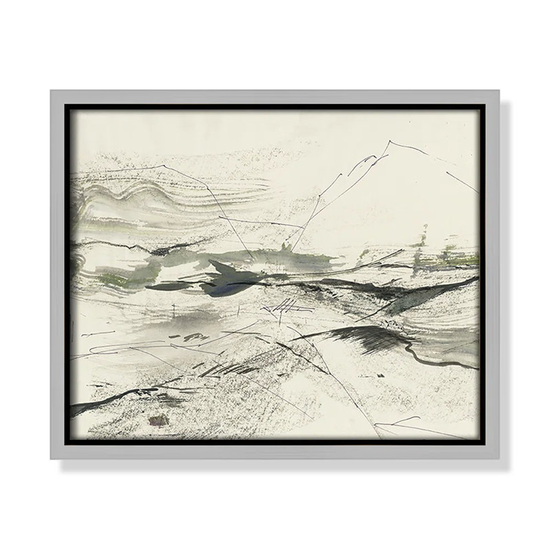 " Green Sketches " by PI Studio, Pas de tapis, Encadrement argenté, H 9,5 po x l 11,5 po x P 2 po