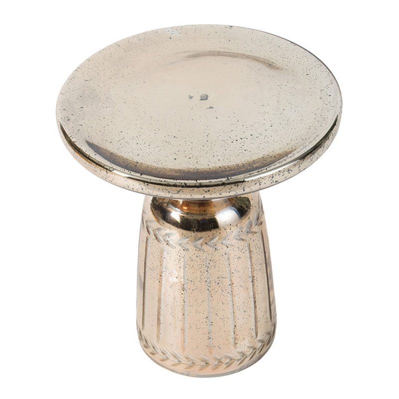 Thorntown Glass Top End Table, Gold