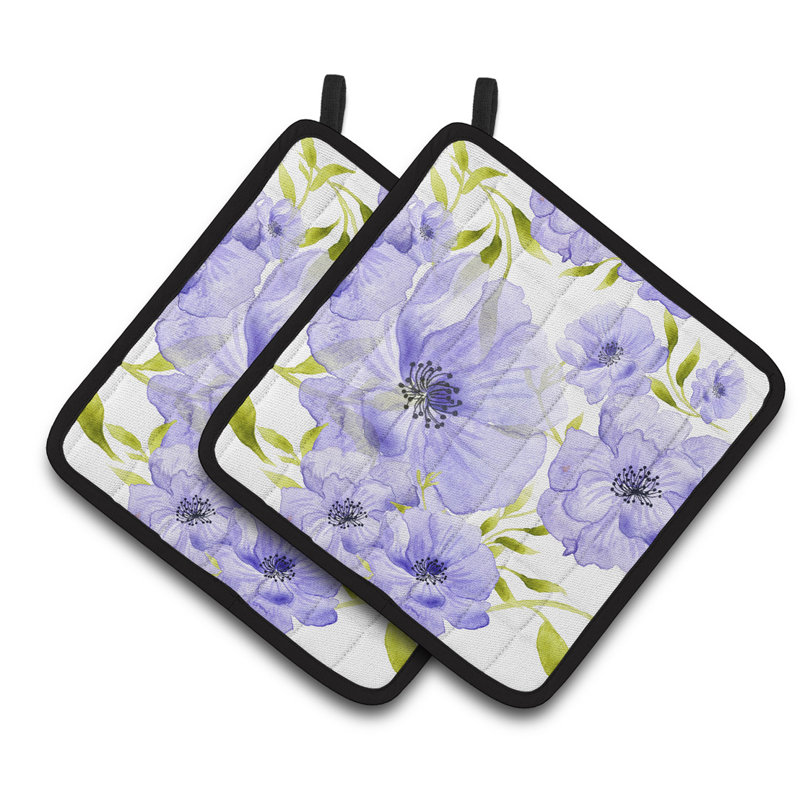 Cuisinier poignée à fleurs en aquarelle de caroline trésors