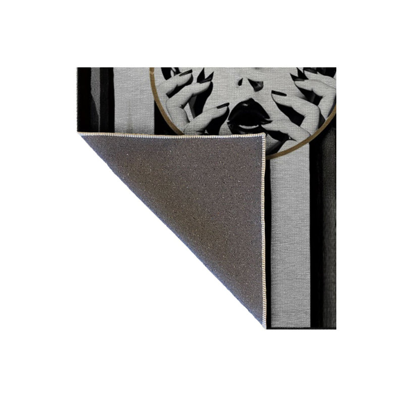 Tapis lavable à motif de clous noir, Tapis de couloir 3 pi 3 po x 9 pi 10 po