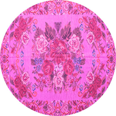 Tapis rose tissé à la machine KPRAS