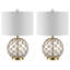 Lampe de table dorée / transparente 22 po Halee