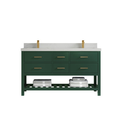 Ensemble de meuble-lavabo double l 60 po Parker