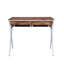 Metal Frame Writing Desk With Two Storage Drawers