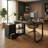 Fort Myers Reversible Multi-Functional Desk with Storage Drawers and Open Shelving-1039916945