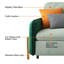 Velvet Square Arms Sofa Bed-1693658247