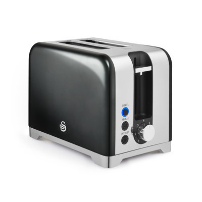 Swan  Solace 2 Slice Toaster, Premium High Gloss Finish, 7 Browning Levels, Defrost, Reheat and Cancel Functions, Non-Slip Feet, Self-Centring Function, 930W