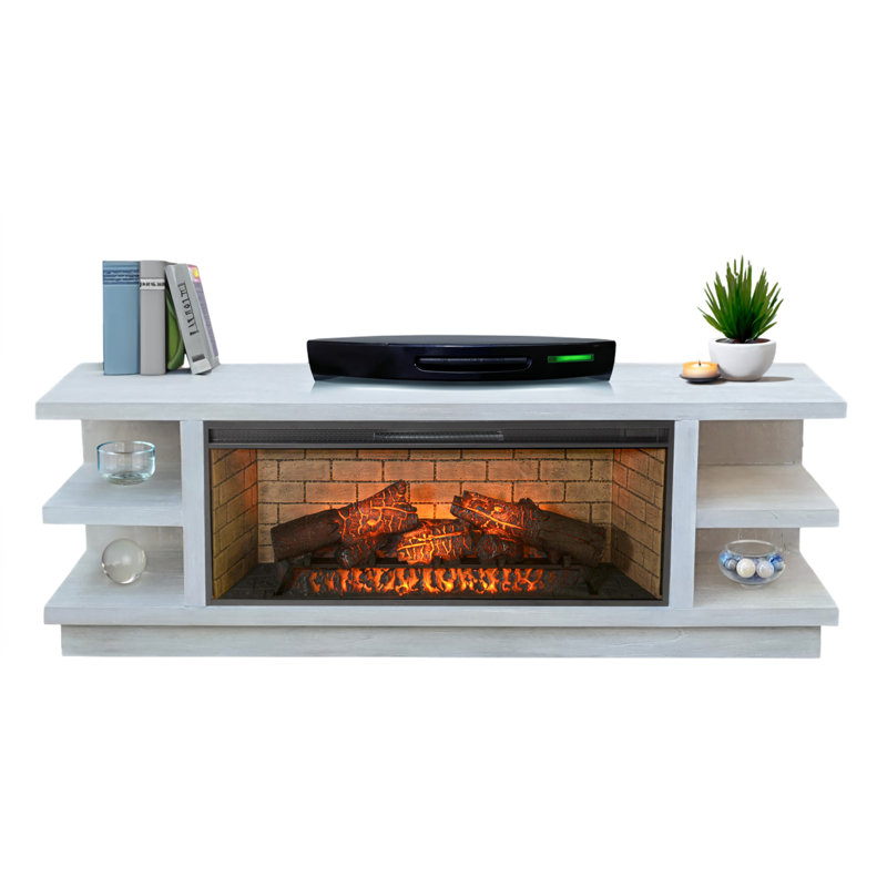 Console multimédia 72 po avec foyer ouvert