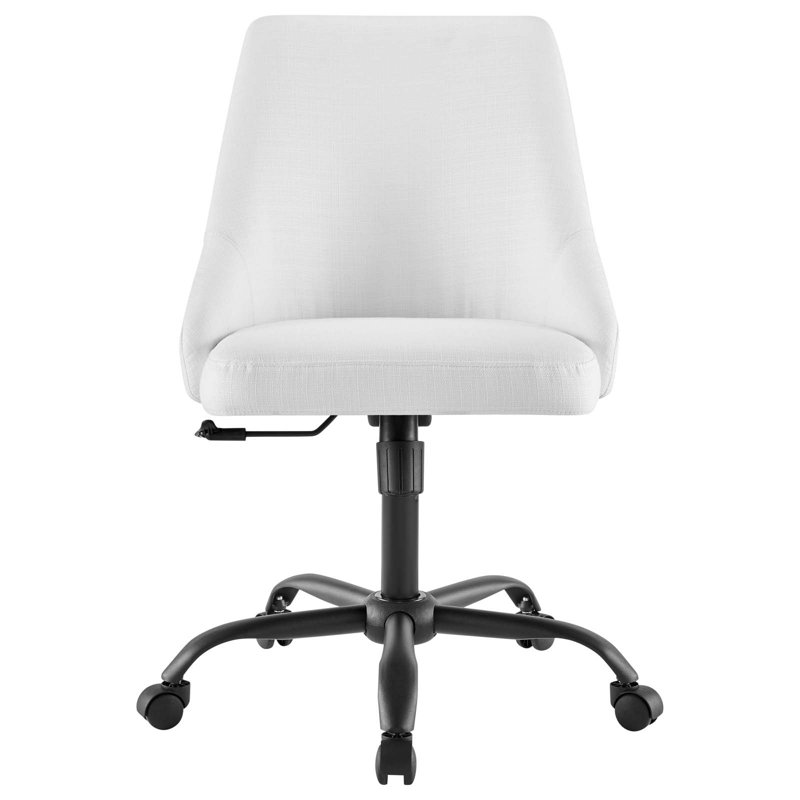 Designate Swivel Upholstered Office Chair, White