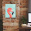 Toile épique «Exotic Bird On Blue 4» par Annie Warren, 12 po x 16 po-168534007