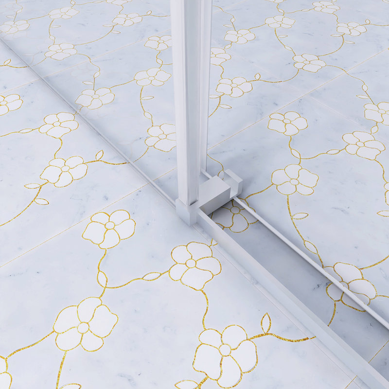 Frameless Stainless Steel Sliding Shower Door, Brushed Nickel