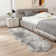 Luxurious Plush Gray Faux Sheepskin Rug
