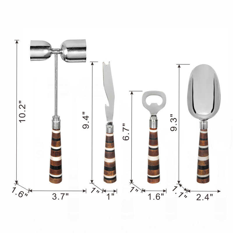 S/4 Barware Tools In Open Face Box