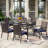 Salem 6 - Person Patio Dining Set with Rectangular Table , Cushions Included