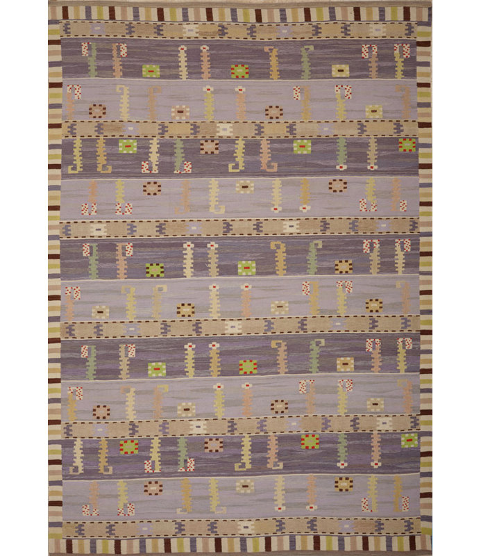 Abstract Area Rug in Gray