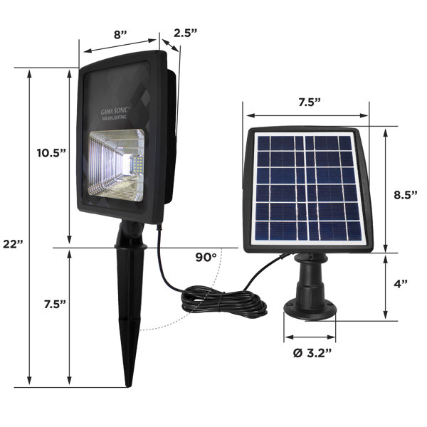 Arlmont & Co. Esbeidy Black Low Voltage Solar Powered Integrated LED Flood  Light & Reviews