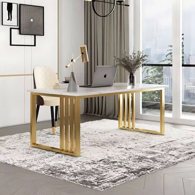 Light Luxury Rock Slab Modern Simple Home Bedroom Study Office Writing Table