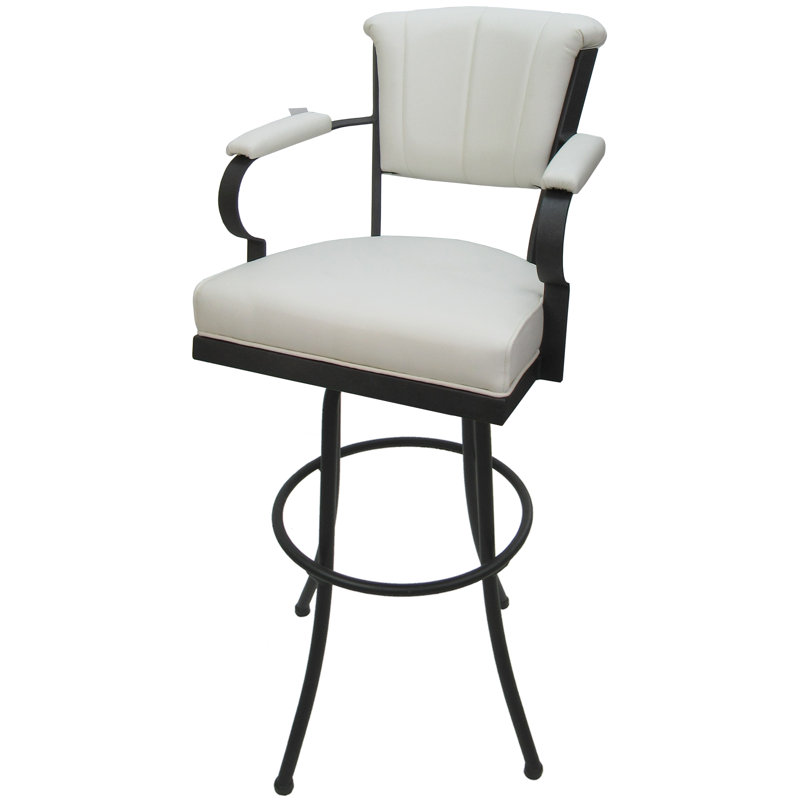 Tabouret très grand Hallah, Blanc / gris
