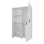 Armoire blanche à 2 portes avec rangement ouvert