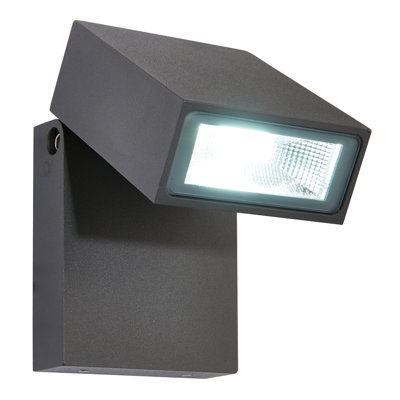 Rubinstein Dark Matte Anthracite Integrated LED Outdoor Armed Sconce