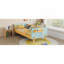 Lit simple pour enfants, lit plateforme simple en bois avec tête et pied de lit-121061641-121061642