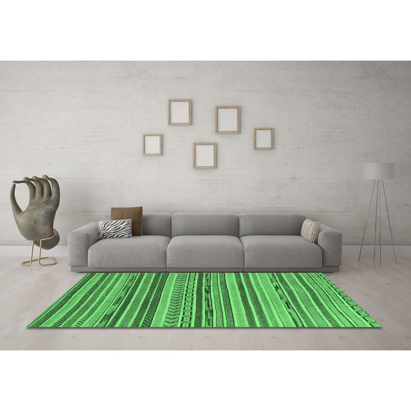 Kemari Washable Geometric Indoor Rug, Round 5'
