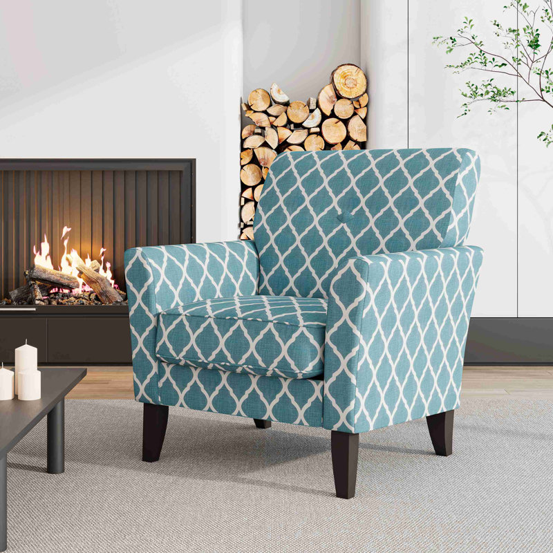 Fauteuil d'appoint avec pieds en bois massif