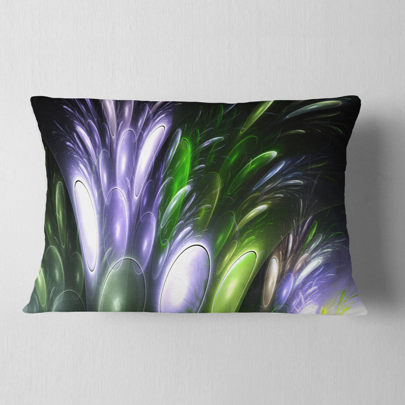 Coussin lombaire abstrait à fleurs mystérieuses et psychédéliques