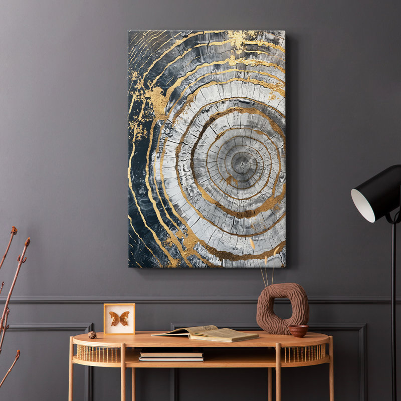 Série ABSTRACT CCLXV III - Toile tendue avec châssis Premium - Prêt à être accroché, H 12 po x l 8 po