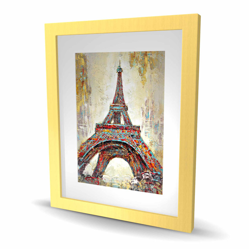 Abstract Eiffel Tower - Contemporary Framed Print for Decor