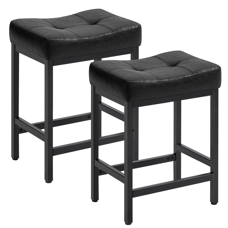 Tabouret de comptoir 24,4 po Petre, Noir
