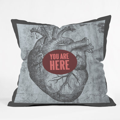 Wesley Bird You Are Here Throw Pillow