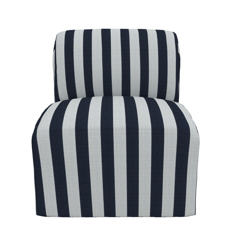 Praia Sunbrella® Patio Chair, Expressive Mist Striped Sunbrella®