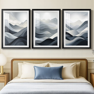 Paysages série CCxxviii - impression sur mesure de qualité supérieure matte - 3 pièces
