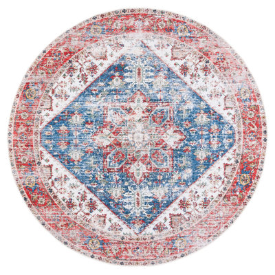Sonia Oriental Blue/Red Area Rug