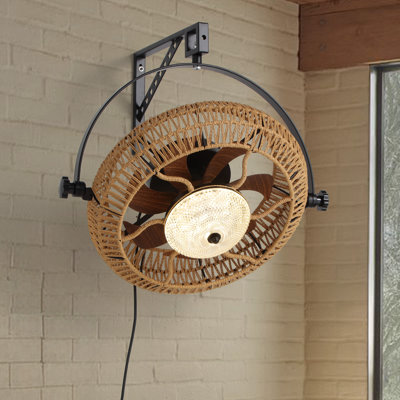 Ventilateur de plafond mural à intensité variable avec télécommande incluse