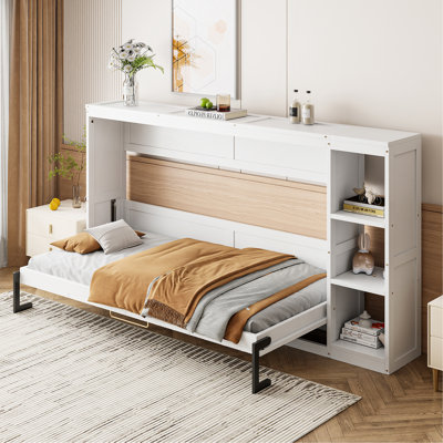 Twin Size Murphy Bed With Bookshelf