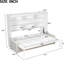 Beige Queen Bed With Folding , Built - In Storage And Led Comfortable Space Saving Solution Size A Functional For Compact Living