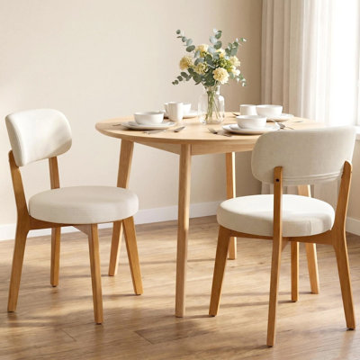 Chaise d'appoint de cuisine rembourrée Mid-Century