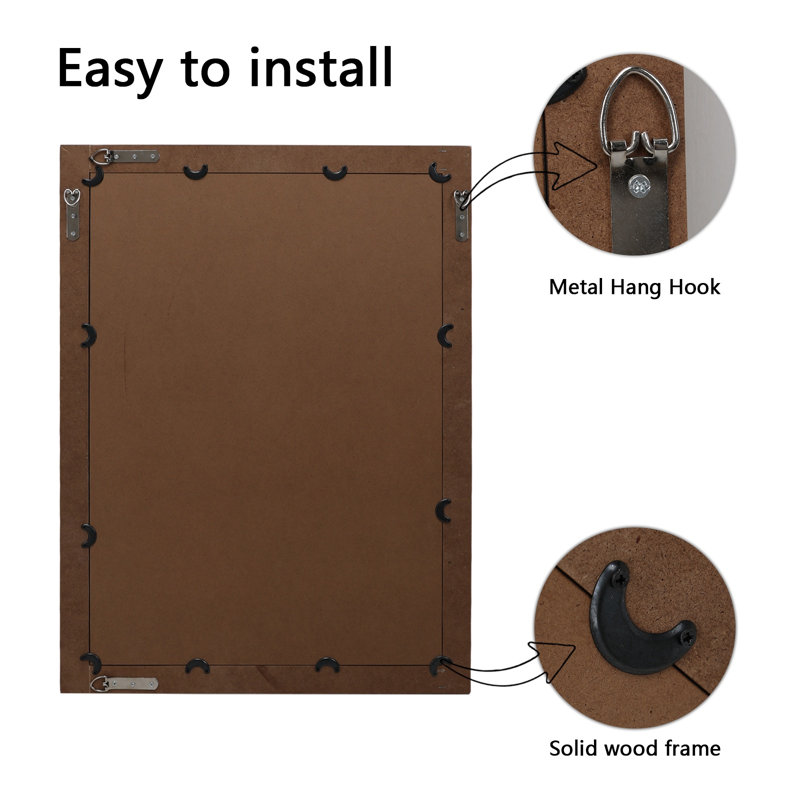 Wooden Frame Wall Mirror