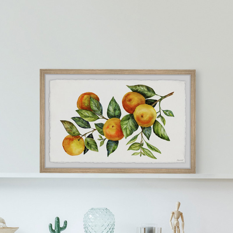 Five Lemons - Single Picture Frame Print, 61cm H x 91cm W x 3.81cm D