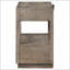 Table de chevet 2 tiroirs en chêne taupe Prescott avec tablette ouverte pour un rangement et une sécurité accrus