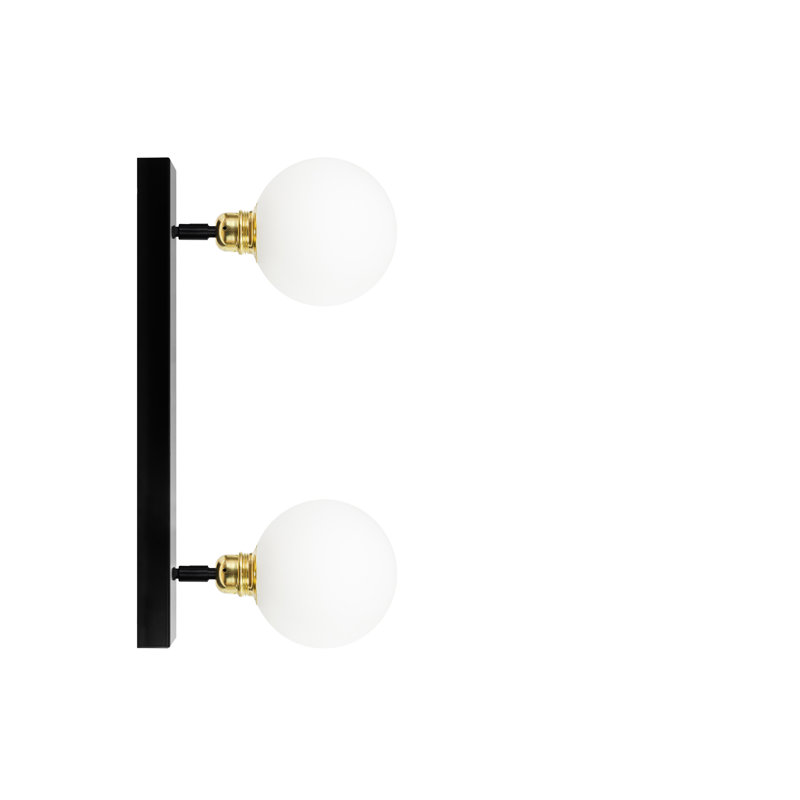 Ruithero Armed Sconce, Brass/Black