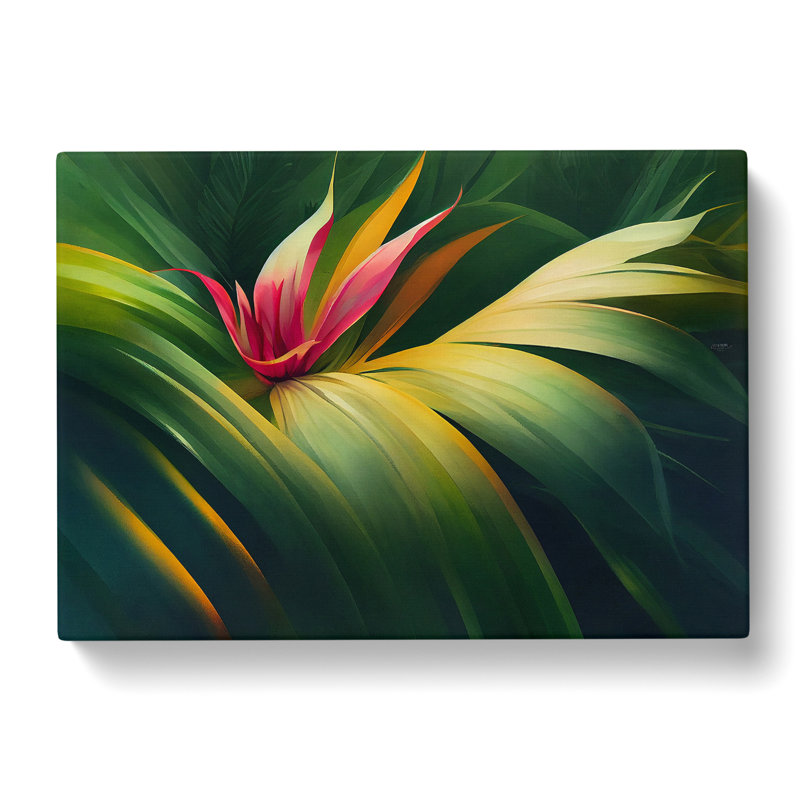 Unreal Tropical Flowers - Wrapped Canvas, 35cm H x 50cm W x 3cm D