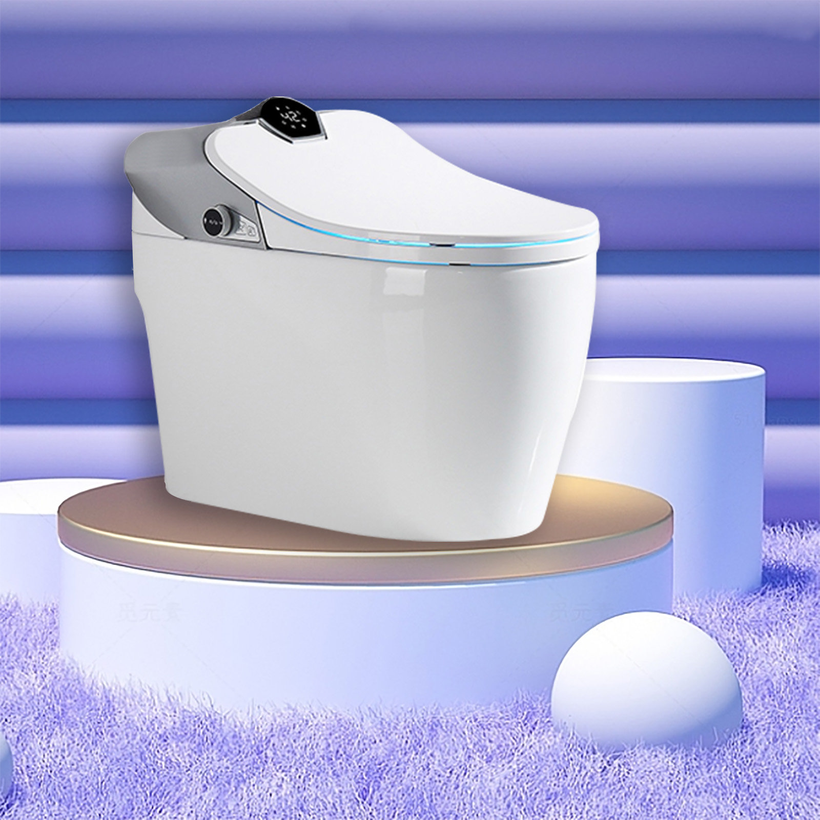 SUPERFLO Smart Tankless Toilet with Auto Flush, One-Piece Smart